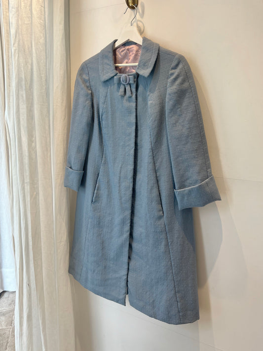 1960 blue wool coat