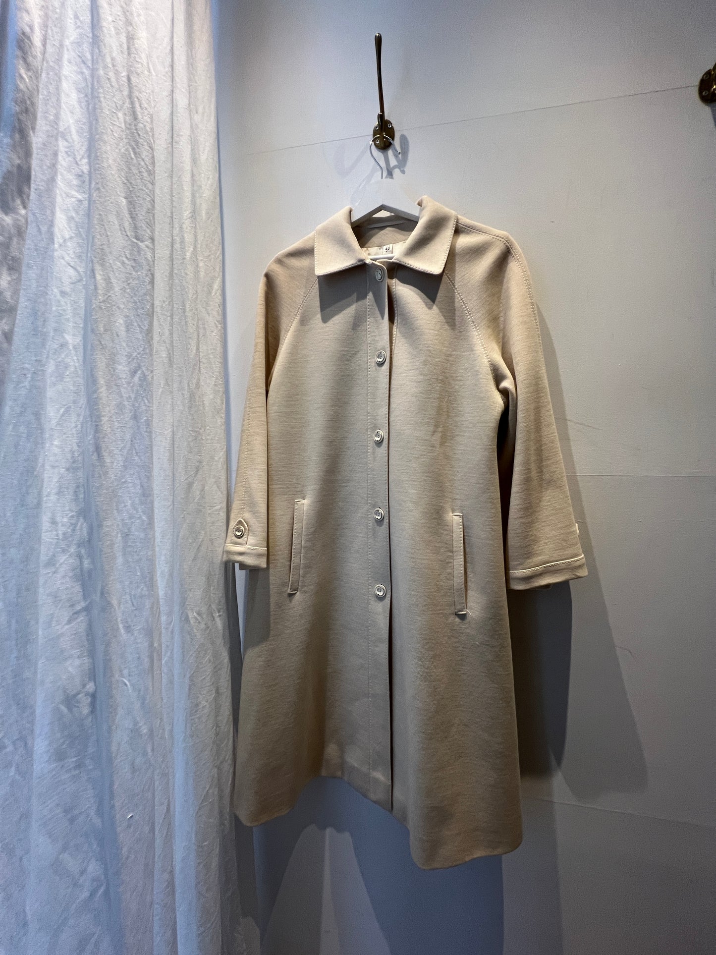 70’s cream wool coat